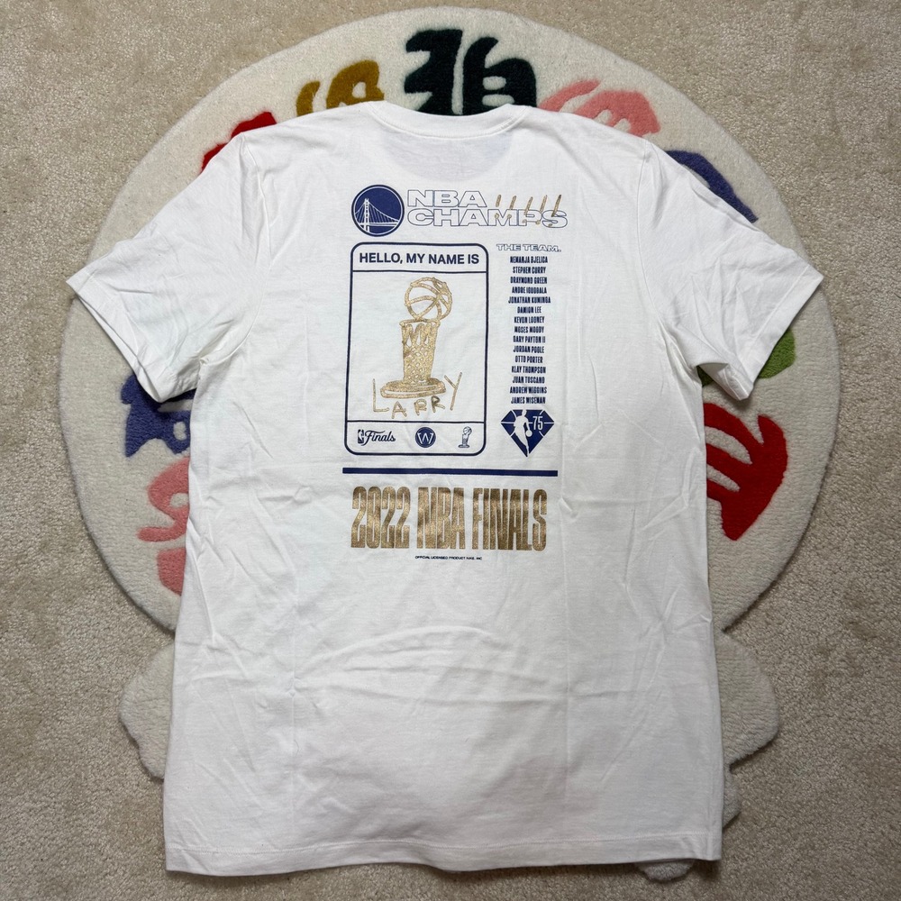Nike Golden State Warriors 2022 NBA Champions Roster T-Shirt White Large - Picture 2 of 6
